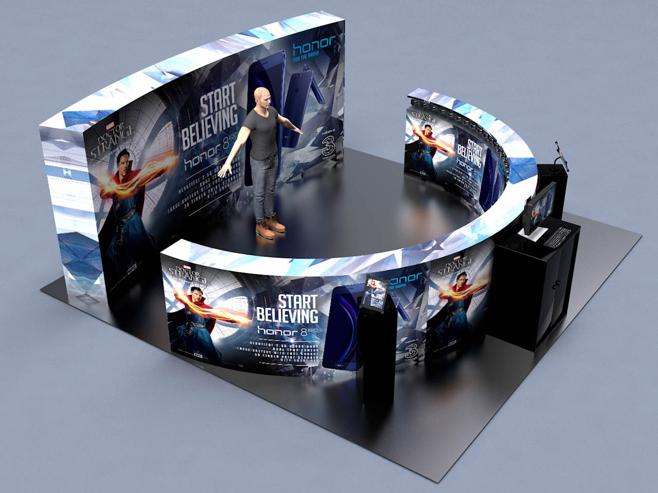 Dr Strange 3D Mock of Dr Strange booth