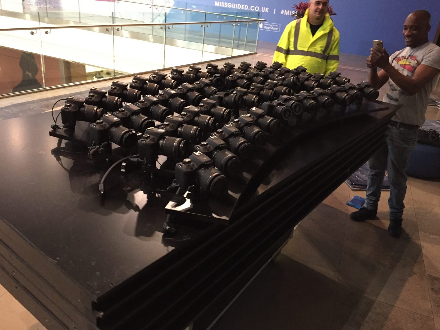 Time Slice Cameras stripped out of the rig