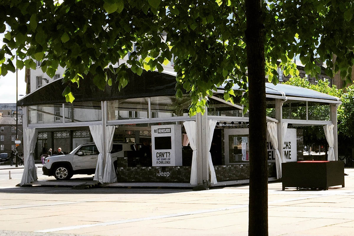 Jeep experiential event in Edinburgh