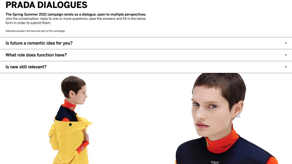 Prada Global SS21 Campaign, behind the scenes
