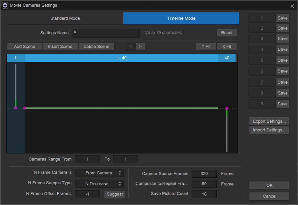 Static pattern: every camera fires at the same instant