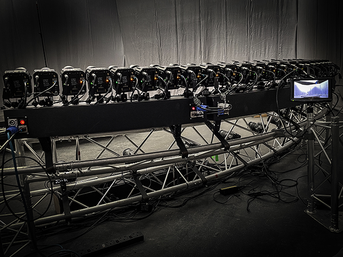 The 24 camera bullet time rig on the Pepsi 2024 shoot